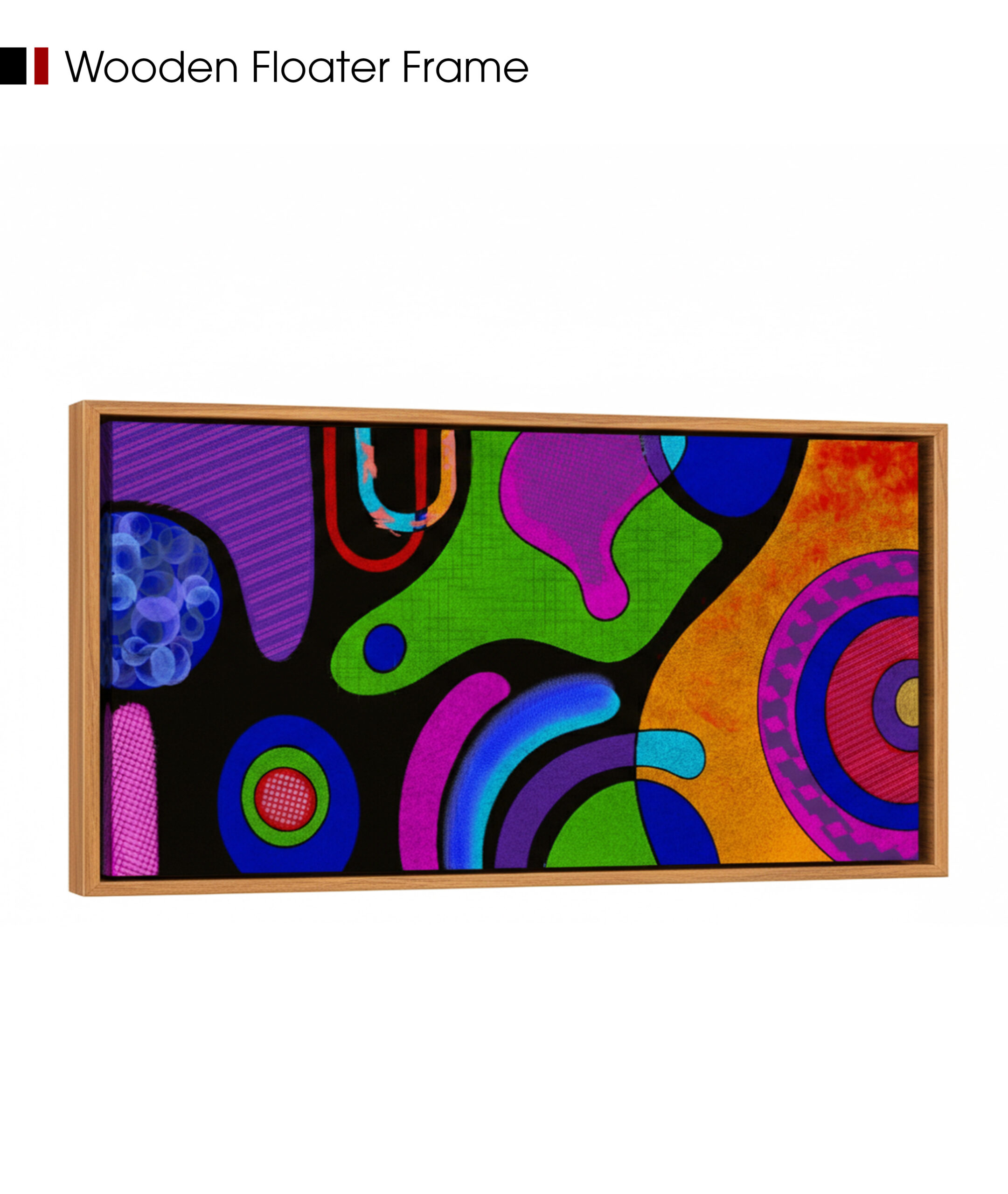chromatic pulse_wooden floater frame